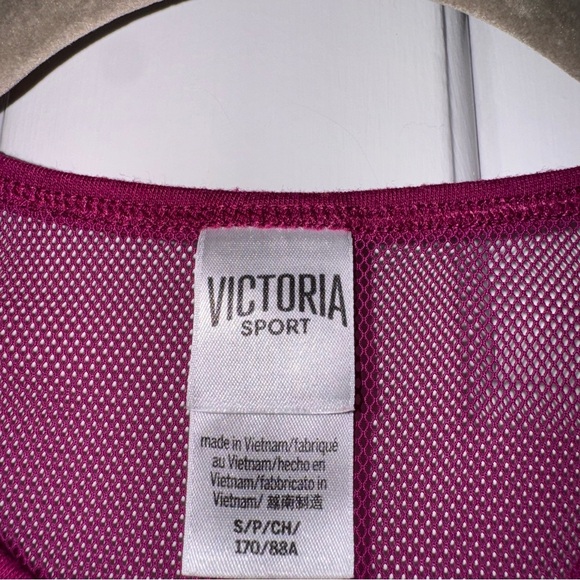 Victoria's Secret Sport Vibrant Purple Mesh racerback active Tank Top S - Picture 3 of 10